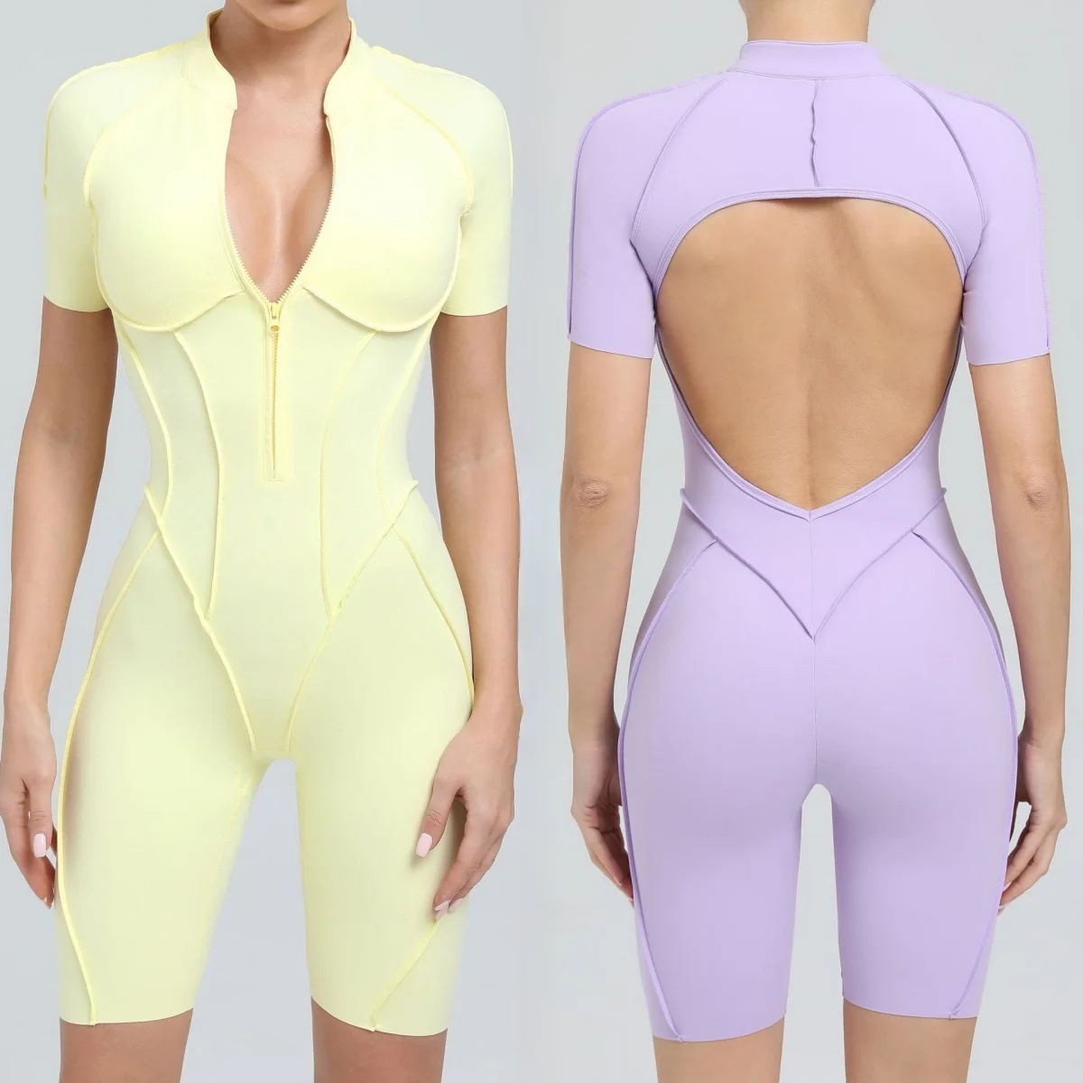 Seamless Yoga Jumpsuits Sports Fitness Peach Hip Skinny Breathable Zipper One-piece Workout Clothing Gym Bodysuit for Women
Seamless Yoga Jumpsuits Sports Fitness Peach Hip Skinny Breathable Zipper One-piece Workout Clothing Gym Bodysuit for Women