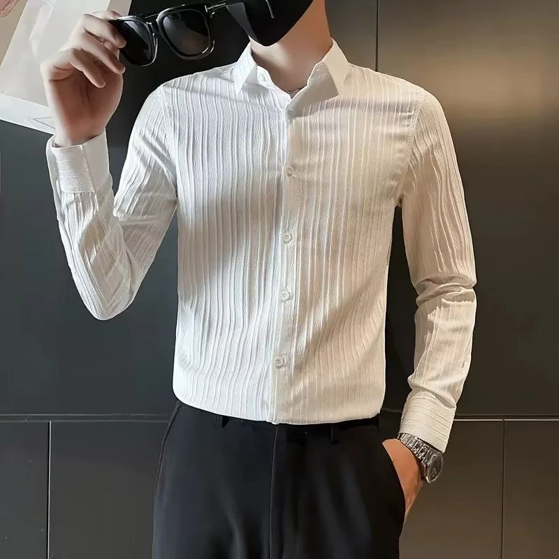 White Striped Long Sleeve Green Man Tops Black Shirts and Blouses for Men Korean Style Xxl Cool Asia Social Designer S Clothing
White Striped Long Sleeve Green Man Tops Black Shirts and Blouses for Men Korean Style Xxl Cool Asia Social Designer S Clothing