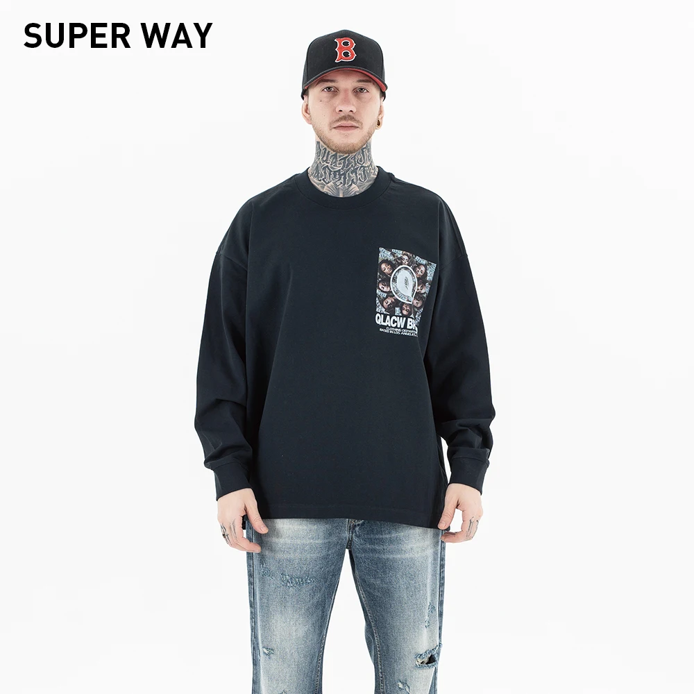 Superway Original Design Oversized Graphic Printed T-Shirt Unisex Long Sleeves Cotton Tee Solid Loose Hip Hop American Style Top
Superway Original Design Oversized Graphic Printed T-Shirt Unisex Long Sleeves Cotton Tee Solid Loose Hip Hop American Style Top