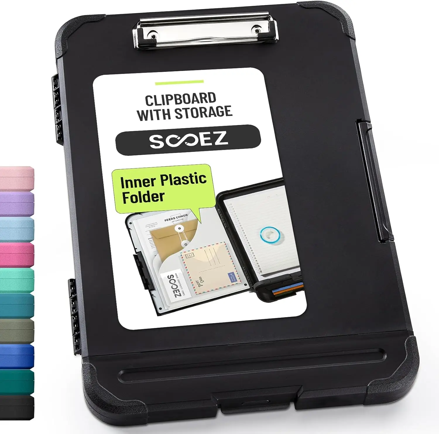 Reinforced Clipboard with Storage, Heavy Duty Plastic Clip Board 8.5x11 with Pen Holder, High Capacity for Teacher Office Home
Reinforced Clipboard with Storage, Heavy Duty Plastic Clip Board 8.5x11 with Pen Holder, High Capacity for Teacher Office Home