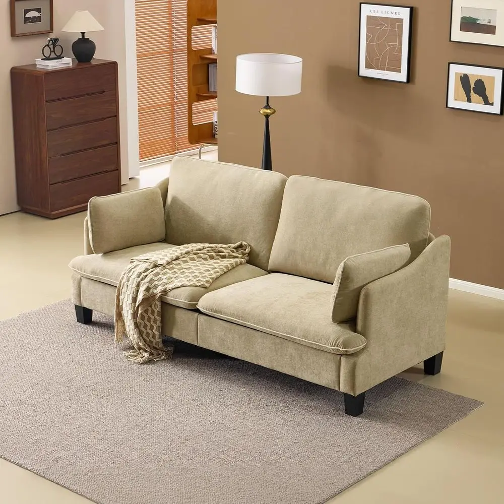 Льняной бархатный 2-местный двухместный диван с окантовкой, съемным чехлом и декоративными подушками, современный диван для гостиной
Льняной бархатный 2-местный двухместный диван с окантовкой, съемным чехлом и декоративными подушками, современный диван для гостиной