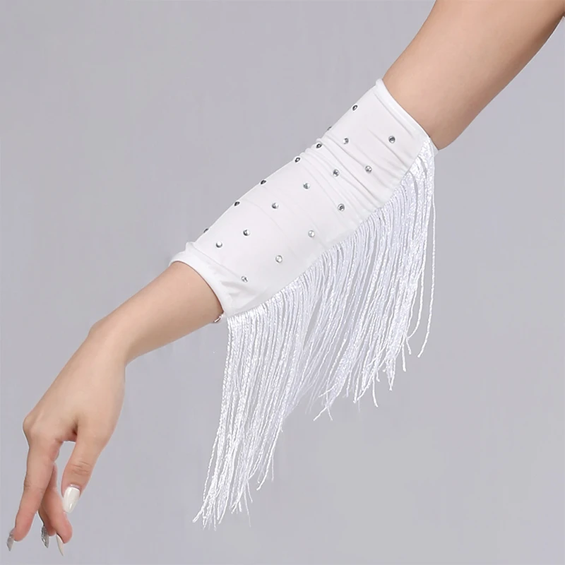 Latin Dance Sexy Fringed Sleeves Gloves Performance Stage Women's Arm Sleeves Competition Accessories Flash Drilling Rhinestone
Latin Dance Sexy Fringed Sleeves Gloves Performance Stage Women's Arm Sleeves Competition Accessories Flash Drilling Rhinestone