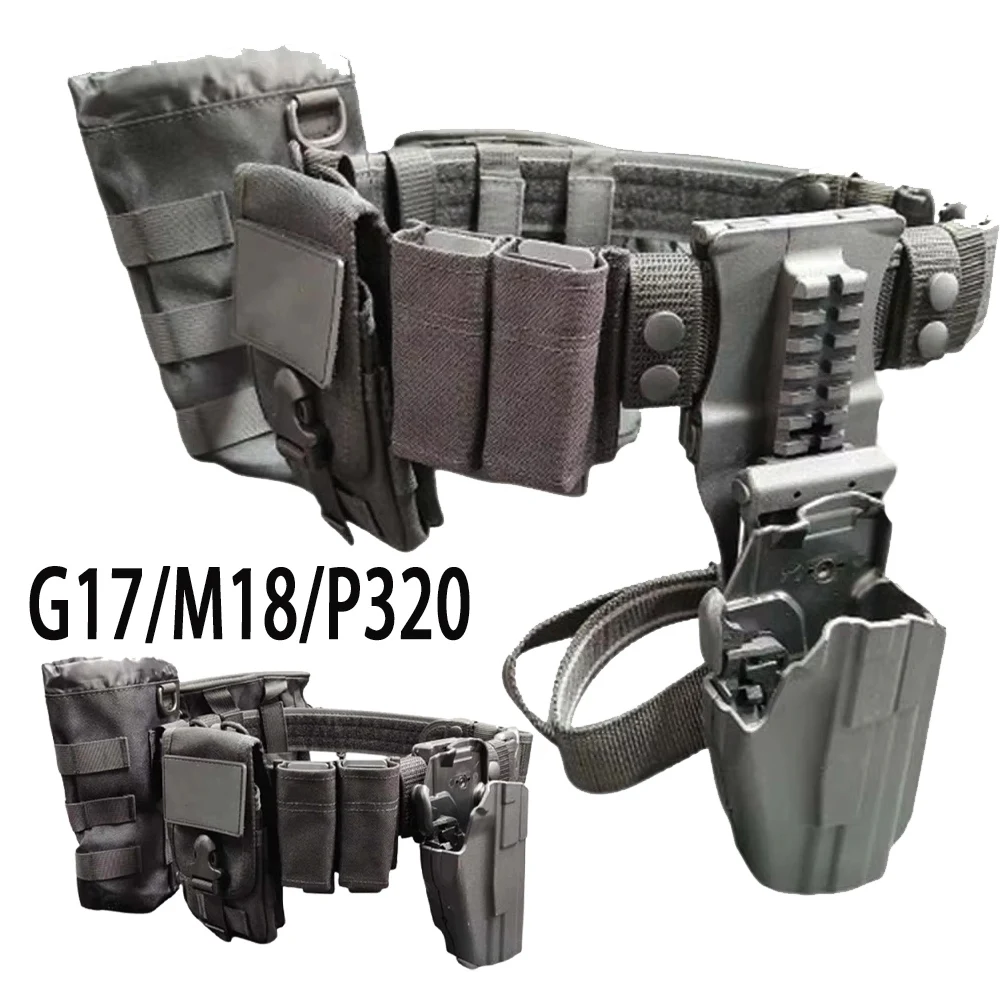 Tactical Belt Set COD 5In1 Utility Kit Belt Airsoft G17/M18/1922/34/P320 Quick-Draw Holster for Outdoor Paintball Games Cosplay
Tactical Belt Set COD 5In1 Utility Kit Belt Airsoft G17/M18/1922/34/P320 Quick-Draw Holster for Outdoor Paintball Games Cosplay