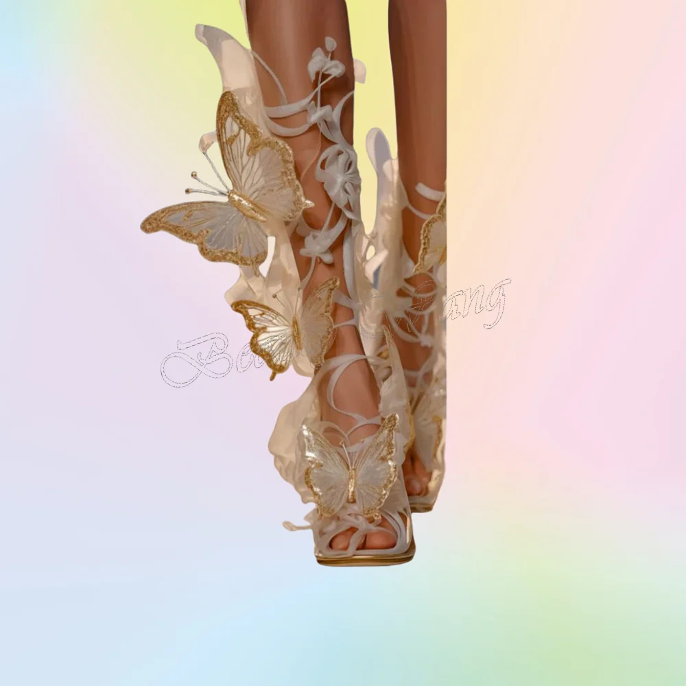 Beige Big Butterfly Decor Sandals Open Toe Hollow Cross Band Round Toe Thin High Heel Shoes for Women 2024 Zapatillas Mujer
Beige Big Butterfly Decor Sandals Open Toe Hollow Cross Band Round Toe Thin High Heel Shoes for Women 2024 Zapatillas Mujer
