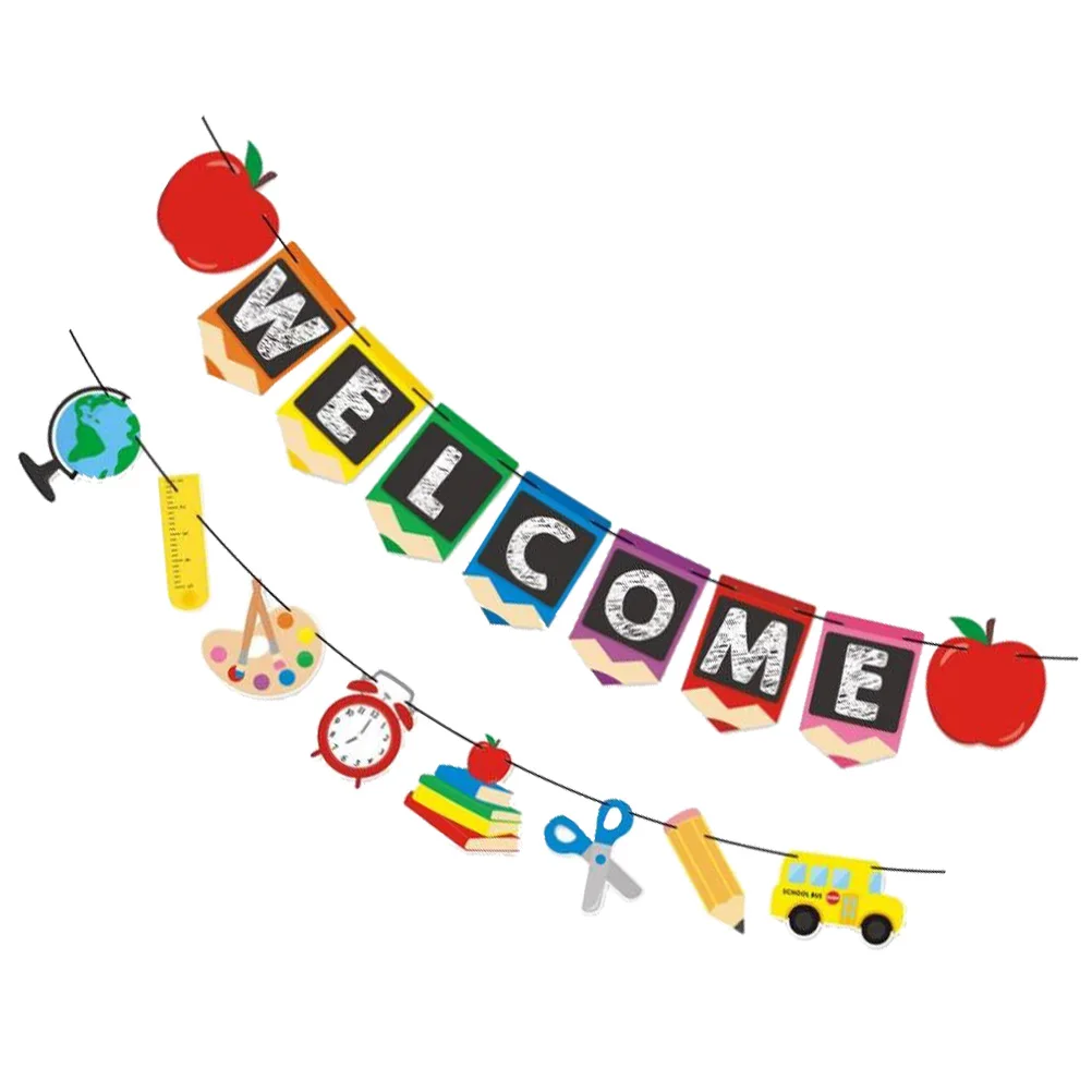 2pcs Party Decoration Banners Back to School Flags Welcome Letter Classroom Burlap Colorful First Day Photo Backdrop
2pcs Party Decoration Banners Back to School Flags Welcome Letter Classroom Burlap Colorful First Day Photo Backdrop