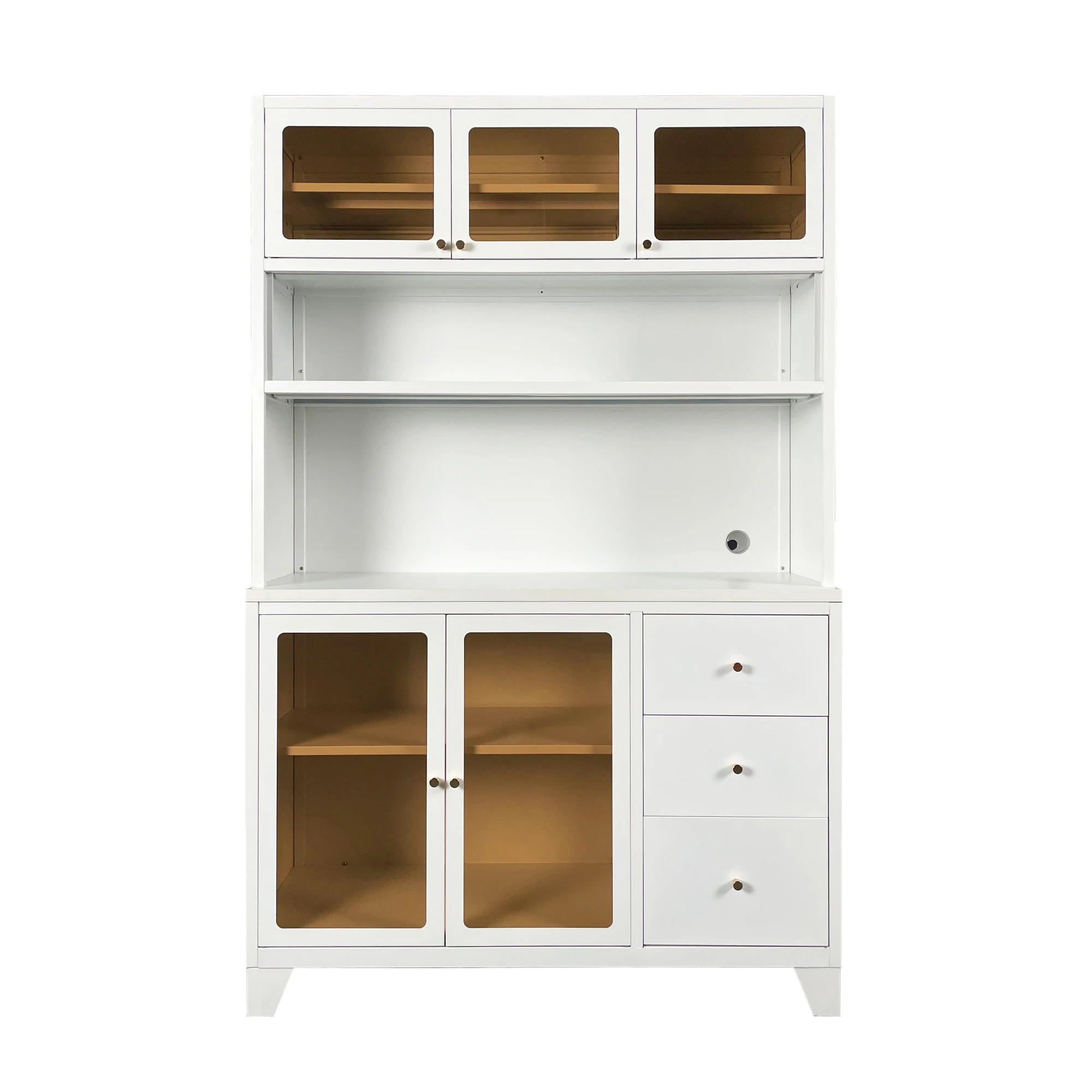 White Metal Sideboard Buffet Cabinet Modern Storage Sideboard Floor Standing Kitchen Cabinets, Glass Door, Drawers, Open Shelf
White Metal Sideboard Buffet Cabinet Modern Storage Sideboard Floor Standing Kitchen Cabinets, Glass Door, Drawers, Open Shelf