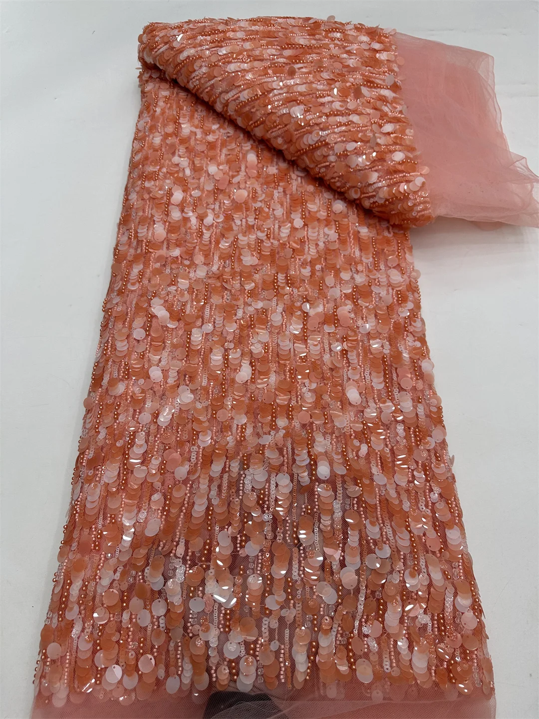 2025 African Nigerian High Quality Embroidery Lace French Tulle Lace Fabric With Heavy Sequins Beaded for Women Wedding Dresses
2025 African Nigerian High Quality Embroidery Lace French Tulle Lace Fabric With Heavy Sequins Beaded for Women Wedding Dresses