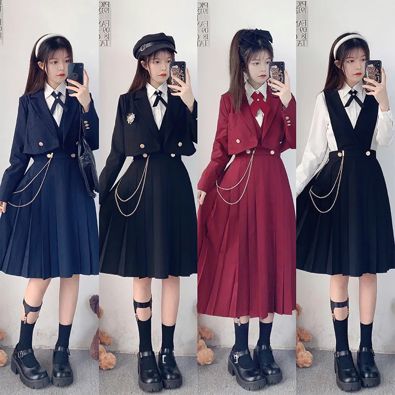Versatile and Cute School Uniform Skirt JK Uniform Basic Spring Genuine Long Dress Japanese-style Pleated College Style Suit
Versatile and Cute School Uniform Skirt JK Uniform Basic Spring Genuine Long Dress Japanese-style Pleated College Style Suit