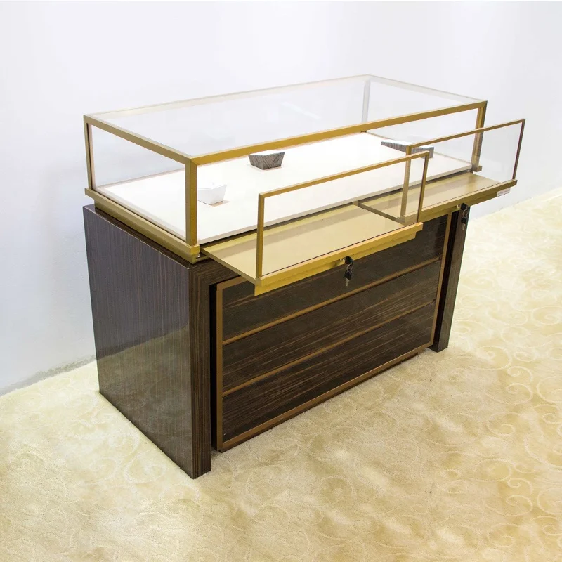 Custom. Vintage Dark Brown Color Guangdong Glass Locked Jewelry Cabinet With Drawers
Custom. Vintage Dark Brown Color Guangdong Glass Locked Jewelry Cabinet With Drawers