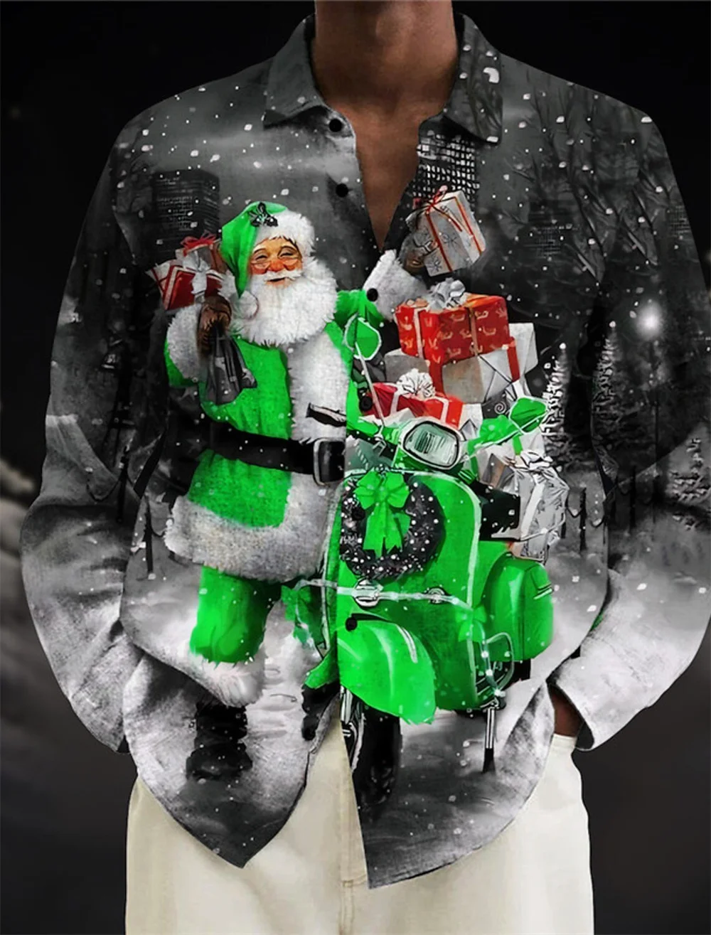 2024 shirt Christmas style casual men's shirt daily autumn and winter lapel long sleeved shirt 3D printed gift for the elderly
2024 shirt Christmas style casual men's shirt daily autumn and winter lapel long sleeved shirt 3D printed gift for the elderly