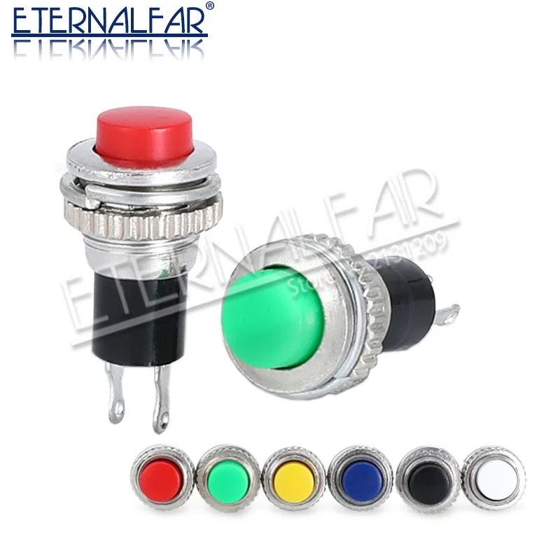 DS-316 10MM Black Green Yellow Blue White Red OFF-ON 0.5A-1A 250V AC Momentary Remote Control Push Button Doorbell Horn Switches
DS-316 10MM Black Green Yellow Blue White Red OFF-ON 0.5A-1A 250V AC Momentary Remote Control Push Button Doorbell Horn Switches