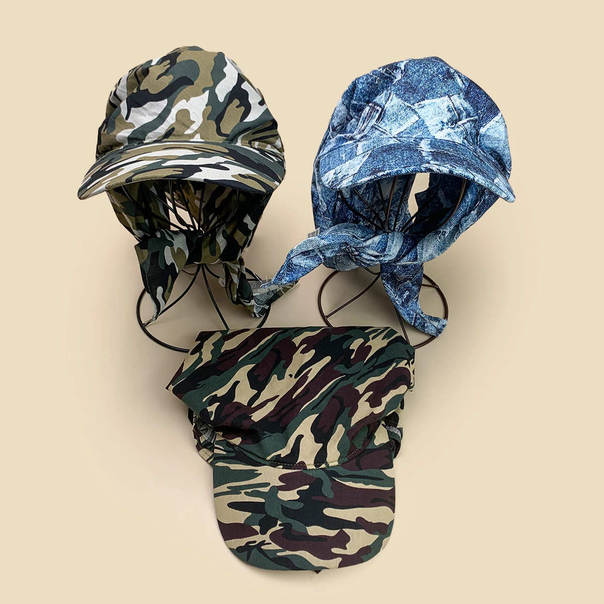 Retro Camouflage Cowboy Patchwork Visors Hats New Men Women Sunshade American Street Versatile ins Fashion Personal Peaked Caps
Retro Camouflage Cowboy Patchwork Visors Hats New Men Women Sunshade American Street Versatile ins Fashion Personal Peaked Caps