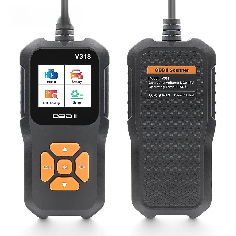 V318 OBD Scanner Color Screen Clear Engine Error Codes Check Engine Indicator Diagnostic Tool Multilingual Battery Tester
V318 OBD Scanner Color Screen Clear Engine Error Codes Check Engine Indicator Diagnostic Tool Multilingual Battery Tester
