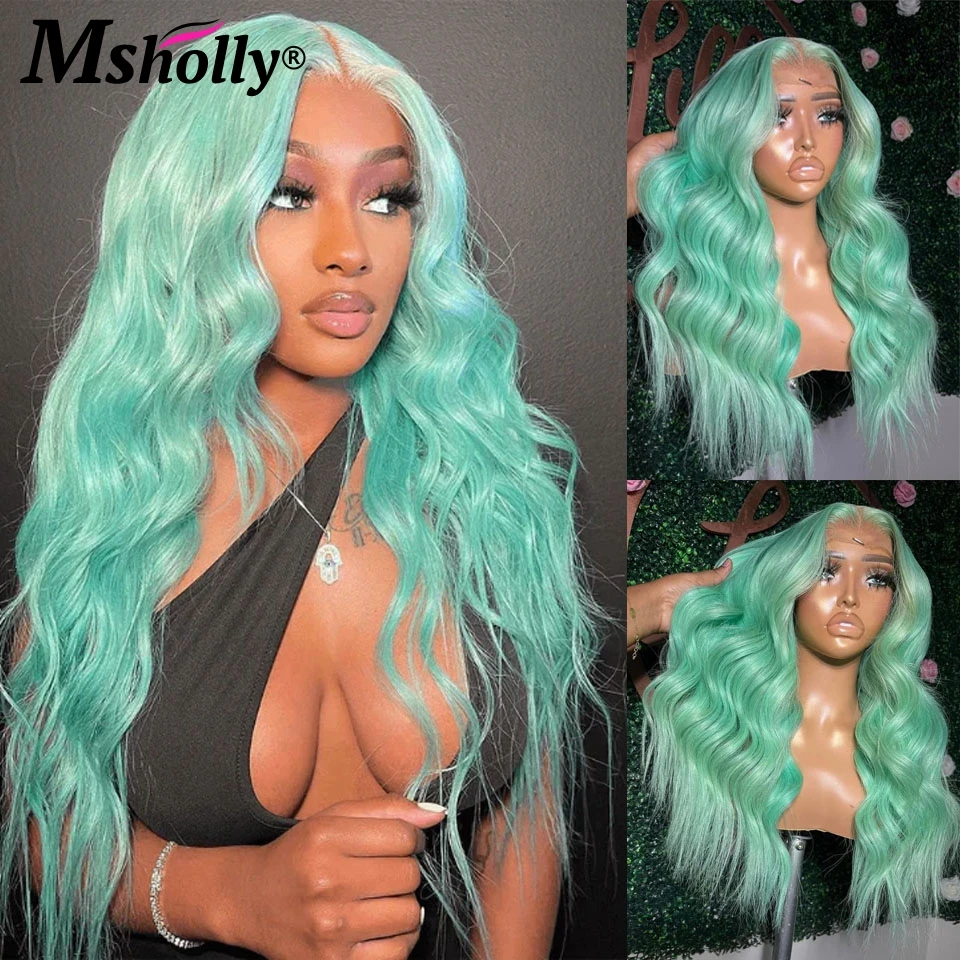 200% Density Mint Green Human Hair Wig Long Bady Wave Lace Front Wigs for Women Brazilian Virgin Transparent Lace Frontal Wigs
200% Density Mint Green Human Hair Wig Long Bady Wave Lace Front Wigs for Women Brazilian Virgin Transparent Lace Frontal Wigs