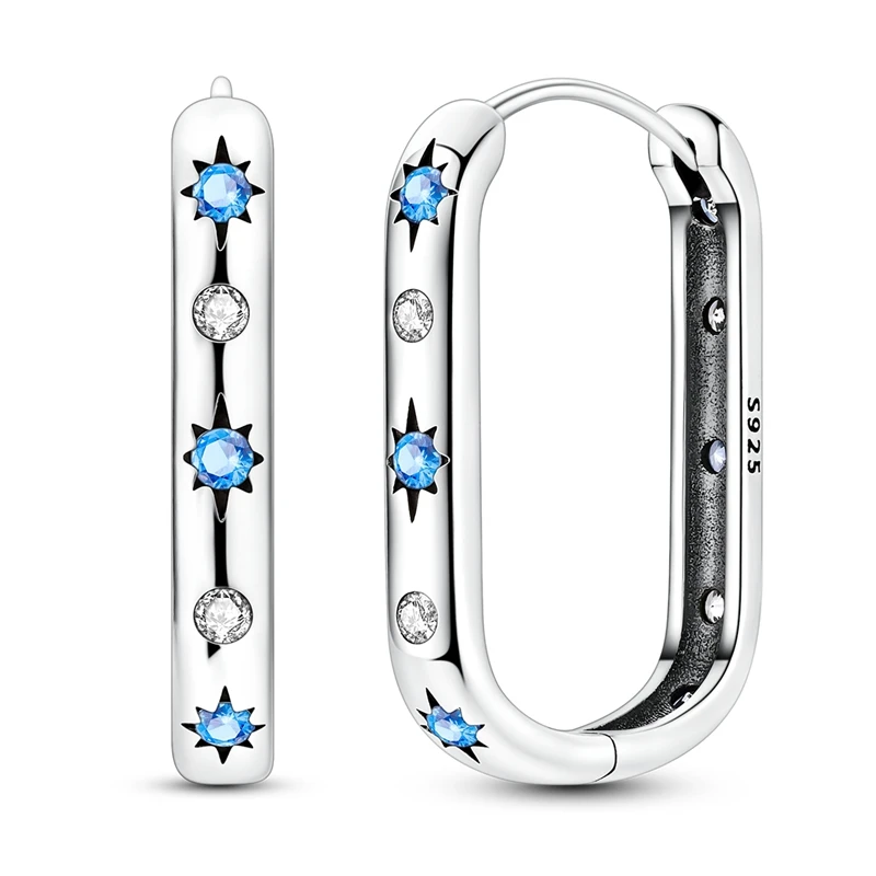 925 Sterling Silver Earrings Women Sparkling Star U Shaped Hoop Earring For Anniversary Wedding Jewelry Gifts
925 Sterling Silver Earrings Women Sparkling Star U Shaped Hoop Earring For Anniversary Wedding Jewelry Gifts