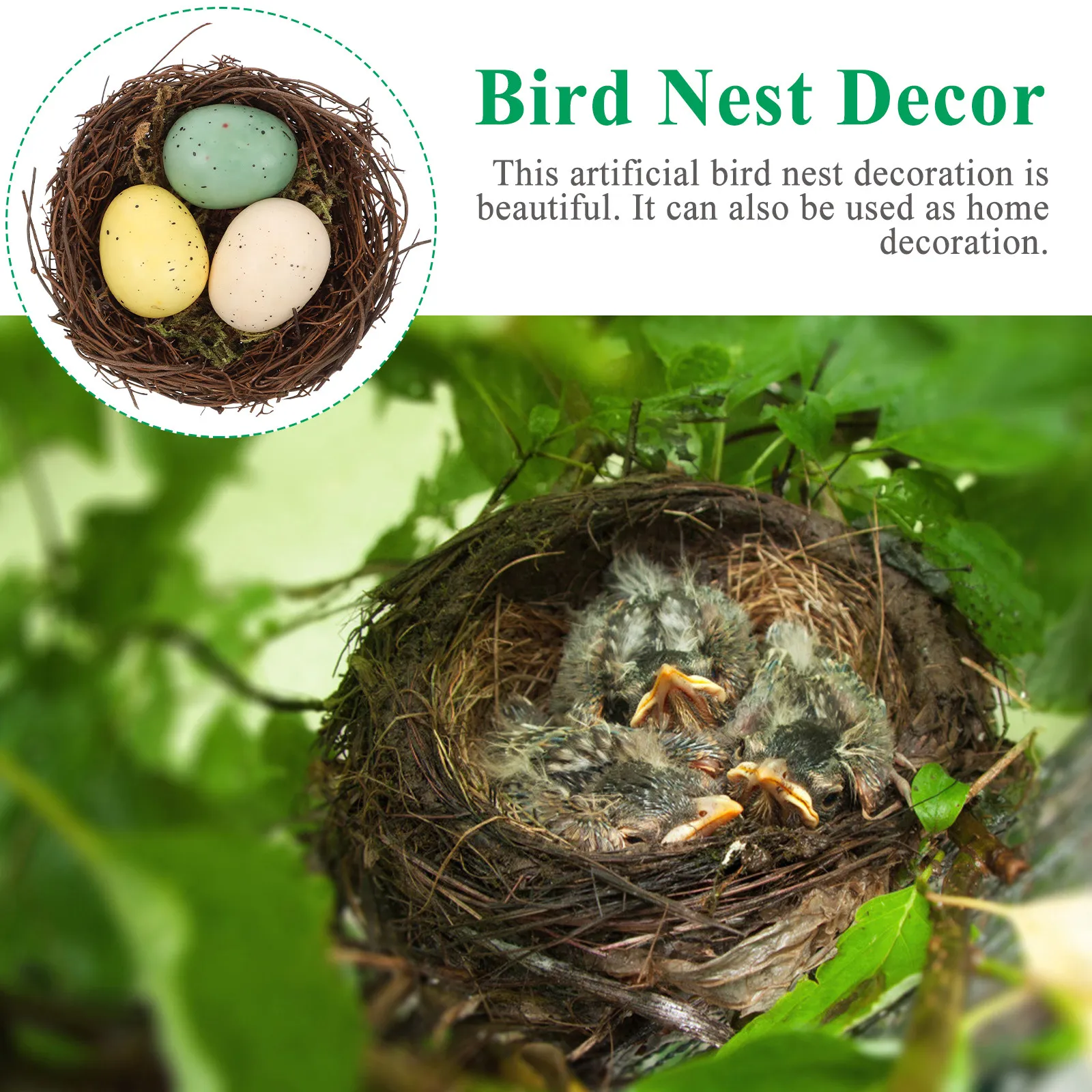 Artificial Bird Nest Decor Natural Vine Egg Home Office Bar Flower Photo Props DIY Micro Landscape Easter naments Rattan
Artificial Bird Nest Decor Natural Vine Egg Home Office Bar Flower Photo Props DIY Micro Landscape Easter naments Rattan