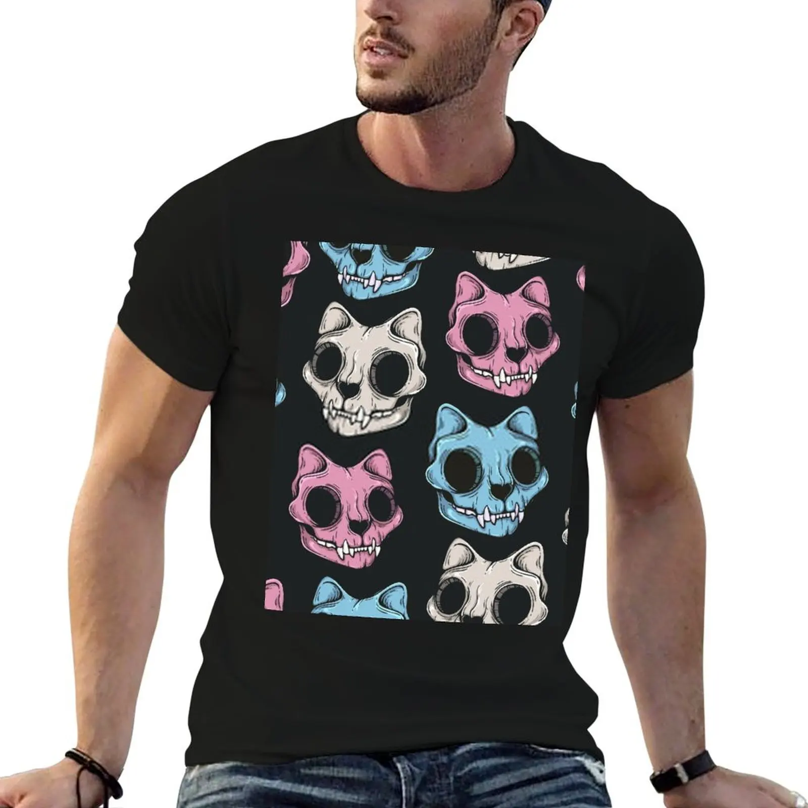 Cat skull seamless pattern Scary Horror Mask Halloween 2020 T-Shirt cotton t shirts high quality cotton t shirt man T-Shirt
Cat skull seamless pattern Scary Horror Mask Halloween 2020 T-Shirt cotton t shirts high quality cotton t shirt man T-Shirt