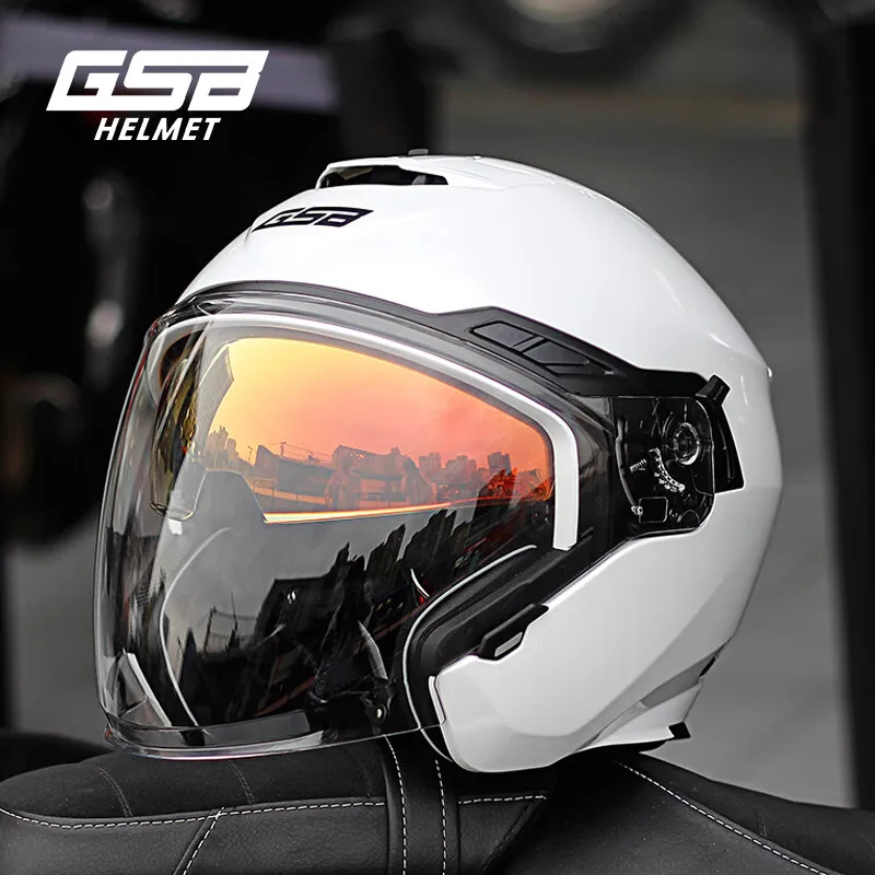 GSB Motorcycle Helmet 263 Dual Lens Half Capacete Electric Motobike Scooter Case Moto Motocross Street Men Knight Casque
GSB Motorcycle Helmet 263 Dual Lens Half Capacete Electric Motobike Scooter Case Moto Motocross Street Men Knight Casque