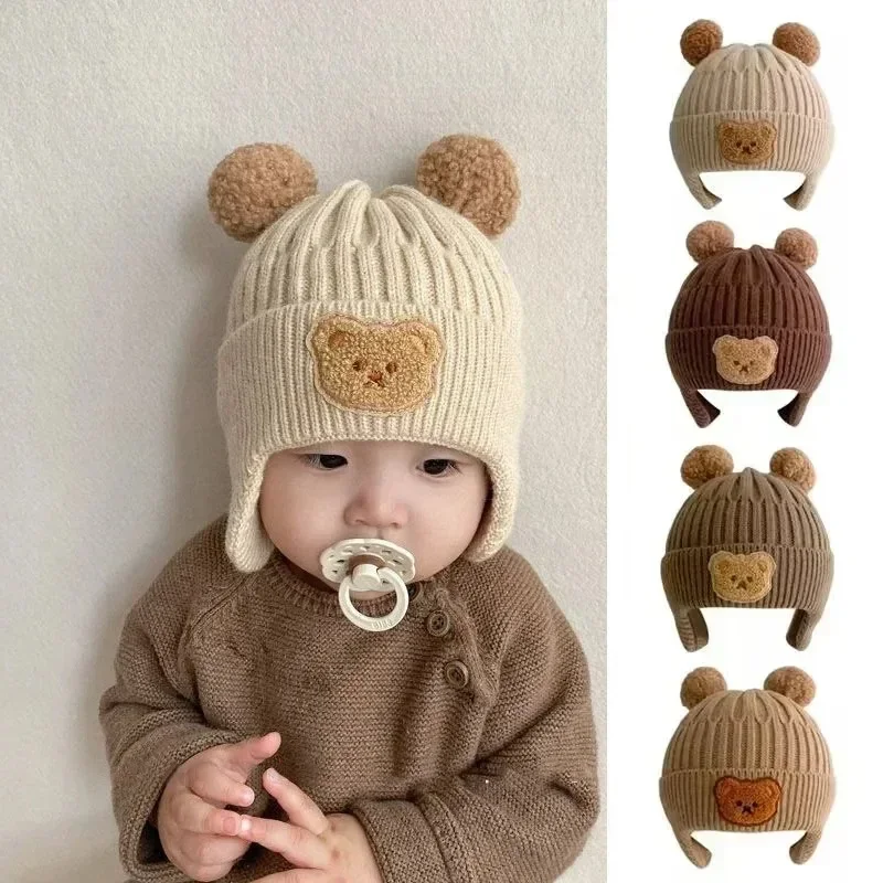 .Baby wool hat cute bear ear protection hat children winter thickened warm knitted Korean version of the baby hat
.Baby wool hat cute bear ear protection hat children winter thickened warm knitted Korean version of the baby hat