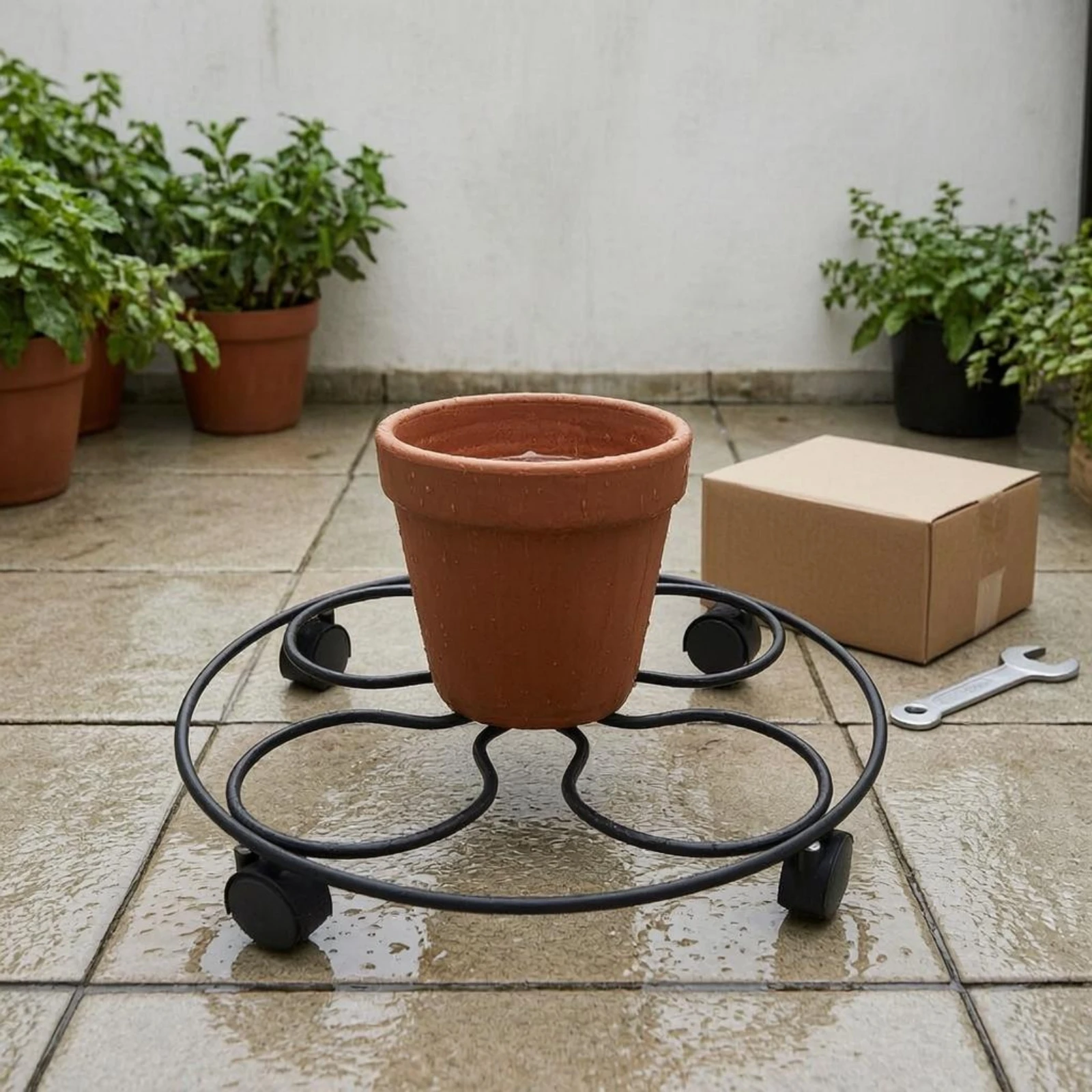 Rolling Plant Stand Metal Plant Dolly Planter Tray Dolly Circular Garden Tool Slimline
Rolling Plant Stand Metal Plant Dolly Planter Tray Dolly Circular Garden Tool Slimline