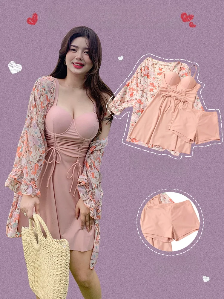 Консервативный купальник-тройка для женщин больших размеров, с юбкой, для термальных источников, для большой груди, из нейлона
Консервативный купальник-тройка для женщин больших размеров, с юбкой, для термальных источников, для большой груди, из нейлона