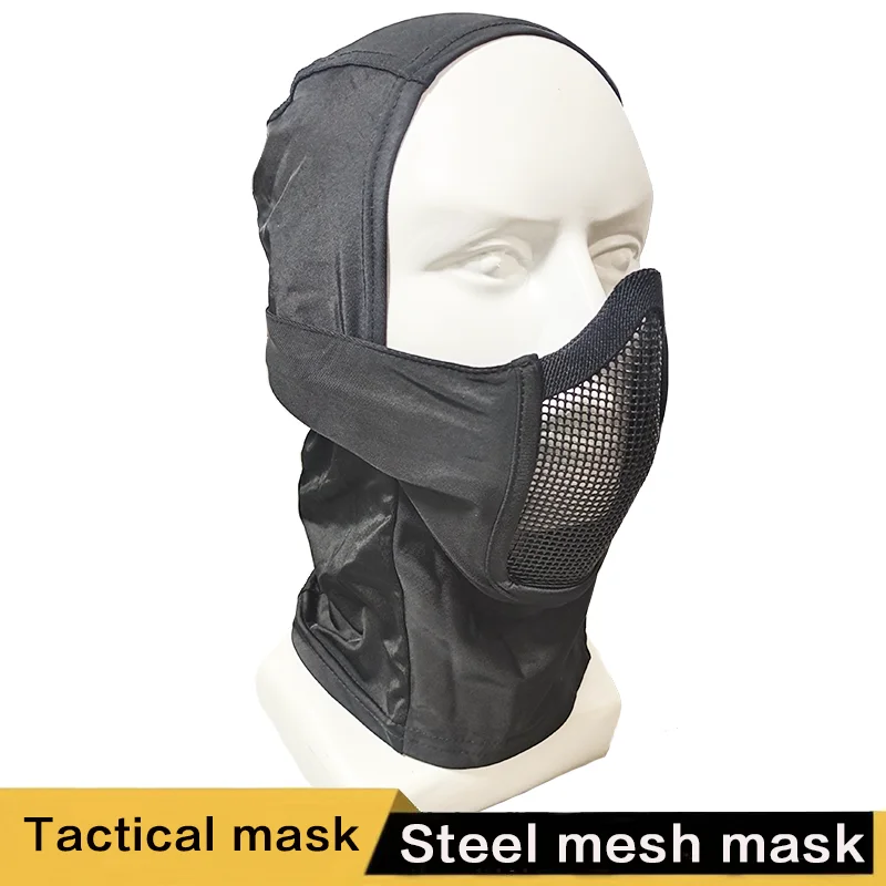 Тактическая стальная сетчатая маска, Балаклава на половину лица, охотничья маска, головной убор, щит для стрельбы на открытом воздухе
Тактическая стальная сетчатая маска, Балаклава на половину лица, охотничья маска, головной убор, щит для стрельбы на открытом воздухе