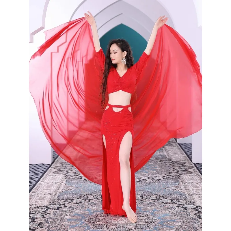 Customized Belly Dance Costume Set Women's Practice Rope Beginners Spring/Summer Tencel Big Drifting Yarn High Waist Long Dress
Customized Belly Dance Costume Set Women's Practice Rope Beginners Spring/Summer Tencel Big Drifting Yarn High Waist Long Dress