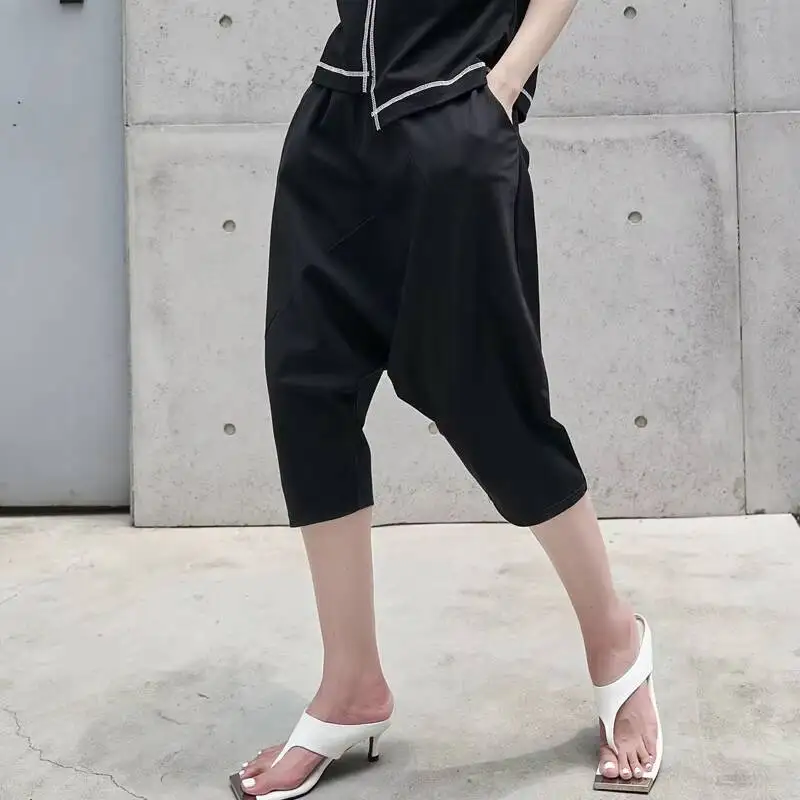 Women's Beat Pants Summer New Street Hip Hop Loose Waist Casual Fashion Personality Loose Oversized Cropped Pants
Women's Beat Pants Summer New Street Hip Hop Loose Waist Casual Fashion Personality Loose Oversized Cropped Pants
