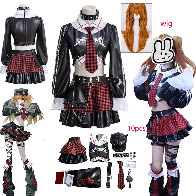 WHH Anime Asuka Langley Soryu Cosplay Cool Costume Top SKirt Accessories cosplay Outfis Shikinami rock band soldier restored
WHH Anime Asuka Langley Soryu Cosplay Cool Costume Top SKirt Accessories cosplay Outfis Shikinami rock band soldier restored