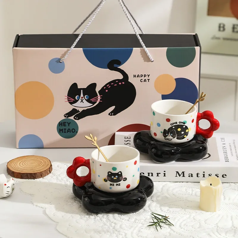 Cute Ceramic Coffee Cup Plate Gift Box High Beauty Water Cup Couple Cup Coffee Mug
Cute Ceramic Coffee Cup Plate Gift Box High Beauty Water Cup Couple Cup Coffee Mug