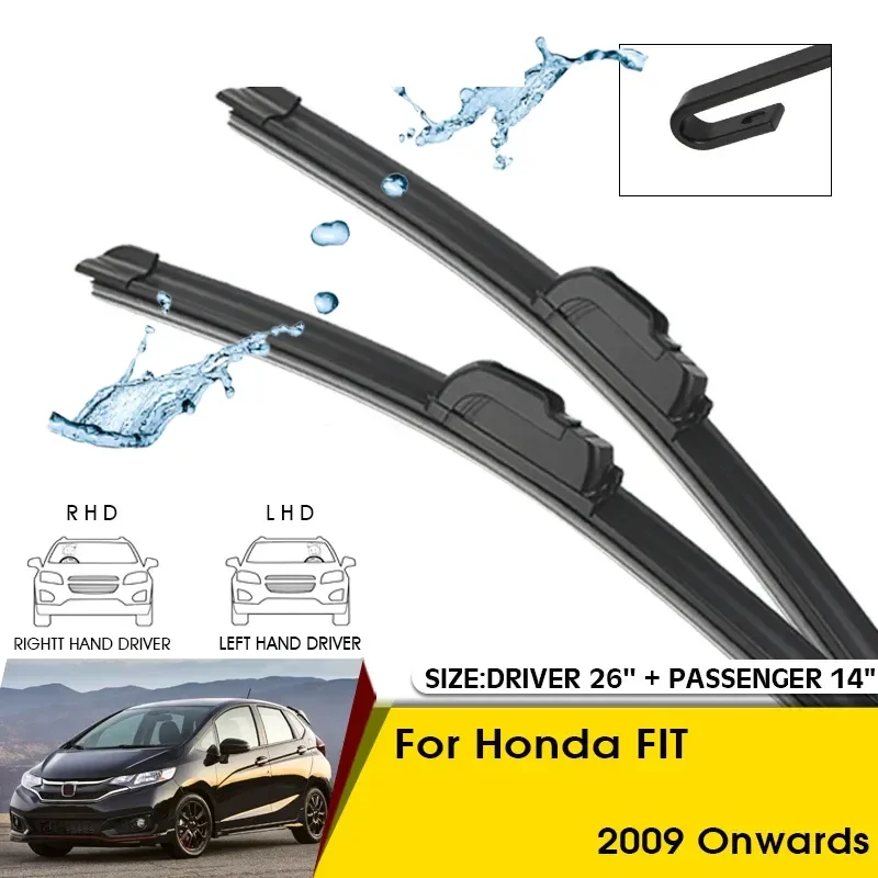 Car Wiper Blade For Honda FIT 2009 Onwards Auto Windshield Windscreen Front Window Wipers Blades 26"+14" Car Accessories
Car Wiper Blade For Honda FIT 2009 Onwards Auto Windshield Windscreen Front Window Wipers Blades 26"+14" Car Accessories