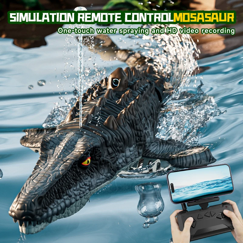 S11 Remote Controlled Dinosaur Boat, High Simulation Electronic Dinosaur with Water Spray Function, RC Water Play Toy for Kids B
S11 Remote Controlled Dinosaur Boat, High Simulation Electronic Dinosaur with Water Spray Function, RC Water Play Toy for Kids B