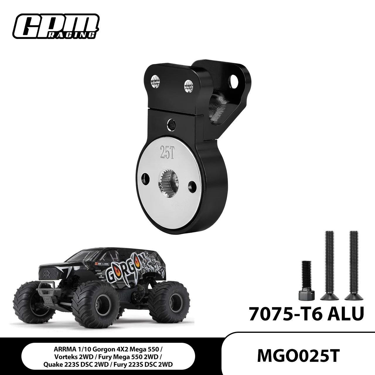 GPM Alu 7075 Servo Saver Steering 25T Built-In Spring 1/10 Gorgon Vorteks QUAKE ARA3537
GPM Alu 7075 Servo Saver Steering 25T Built-In Spring 1/10 Gorgon Vorteks QUAKE ARA3537