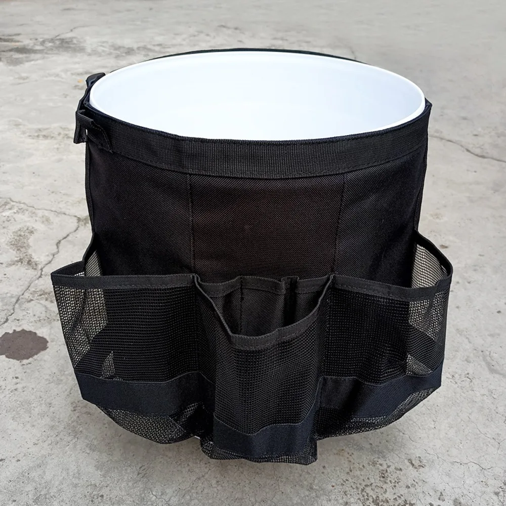 Multi-Pockets Fishing Bucket Organizer Waterproof with Mesh Bucket Tool Bag Lightweight Black for 5 Gallon Bucket
Multi-Pockets Fishing Bucket Organizer Waterproof with Mesh Bucket Tool Bag Lightweight Black for 5 Gallon Bucket