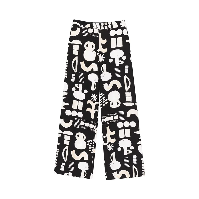 Women's trousers New Summer 2025 Black and white contrast irregularly printed straight trousers Casual and versatile Personality
Women's trousers New Summer 2025 Black and white contrast irregularly printed straight trousers Casual and versatile Personality