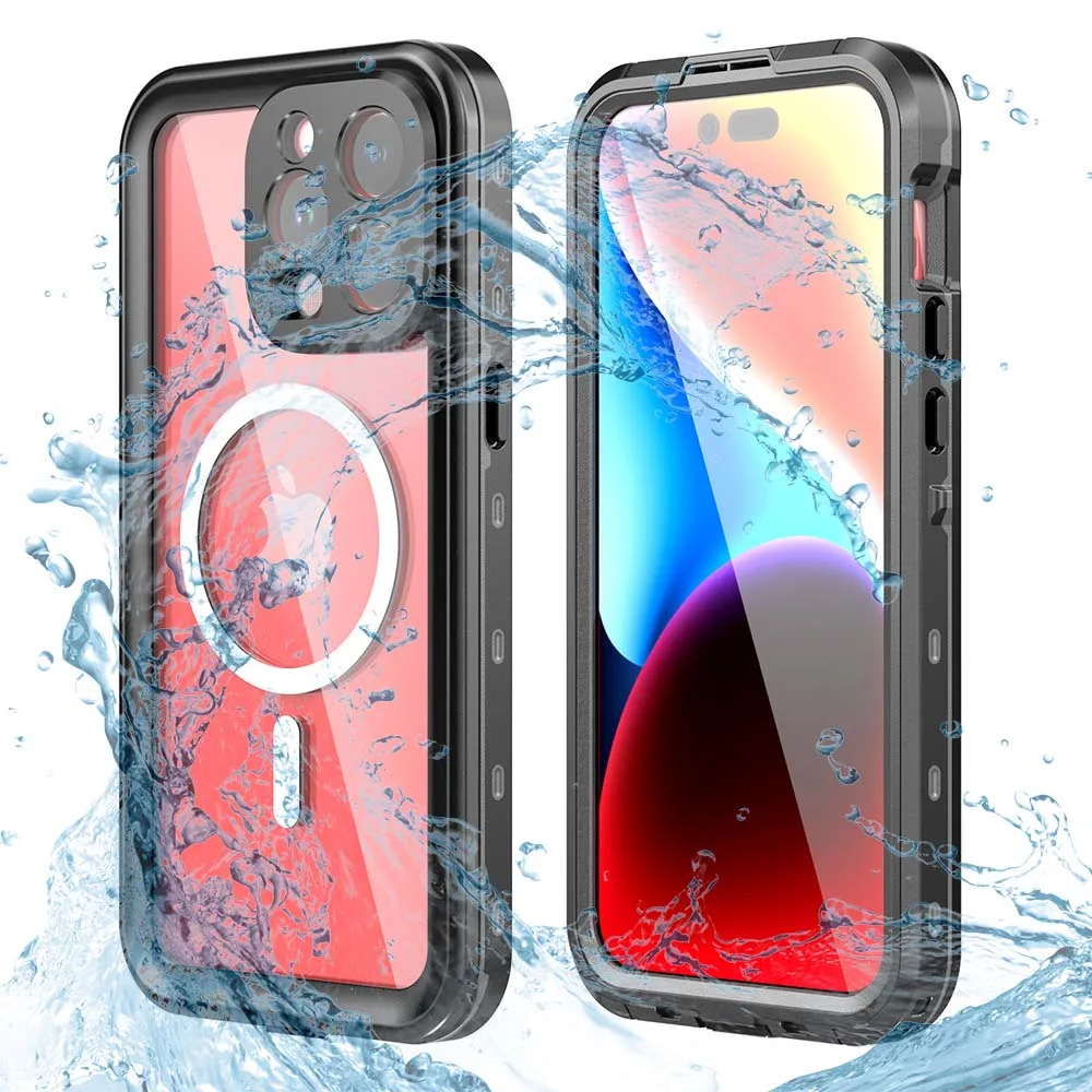 IP68 Waterproof Magnetic Phone Case For iPhone 13 15 14 Pro Max Pro 360° Protector Full Body Protective Dustproof Phone Cover
IP68 Waterproof Magnetic Phone Case For iPhone 13 15 14 Pro Max Pro 360° Protector Full Body Protective Dustproof Phone Cover