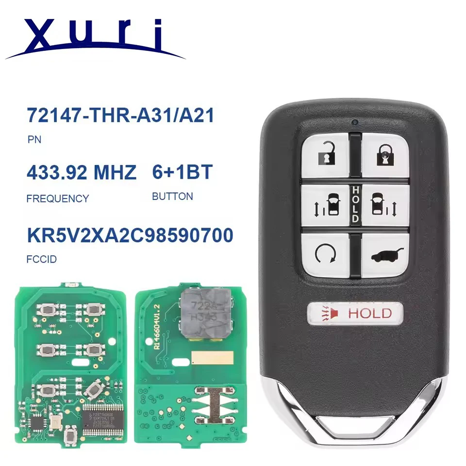 Xuri for Honda Odyssey 2018 2019 2020 FCC ID: KR5V2X 433MHz Smart Keyless Remote Key Fob 7 Button 72147-THR-A31 A2C98590200
Xuri for Honda Odyssey 2018 2019 2020 FCC ID: KR5V2X 433MHz Smart Keyless Remote Key Fob 7 Button 72147-THR-A31 A2C98590200