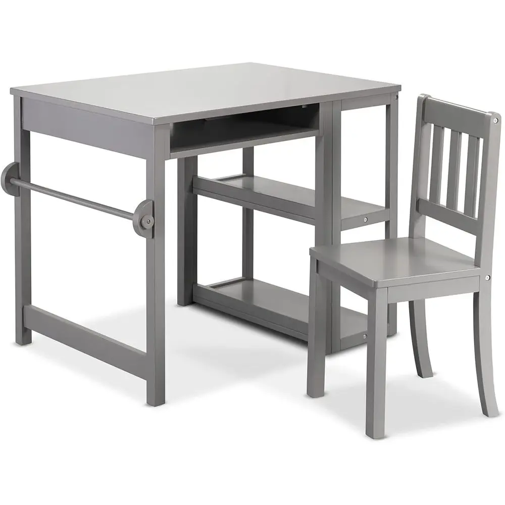 Wooden Kids Art and Activity Table with Storage Drawers, Gray Toddler Table and Chair Set for Playroom and Nursery
Wooden Kids Art and Activity Table with Storage Drawers, Gray Toddler Table and Chair Set for Playroom and Nursery