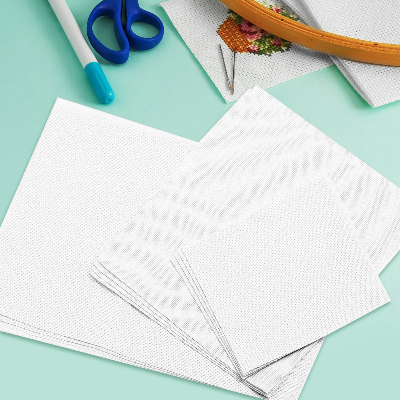 12Pcs Cross Stitch Fabric Cloth 14 Count White Embroidery Cloth Multi Size for DIY Embroidery Home Decoration
12Pcs Cross Stitch Fabric Cloth 14 Count White Embroidery Cloth Multi Size for DIY Embroidery Home Decoration