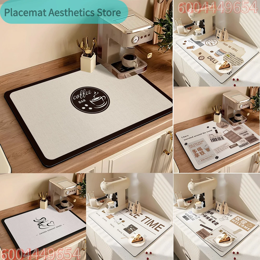 Coffee Themed Kitchen Drying Mat With Various Styles Minimalist Non Slip Quick Dry Durable Mat For Coffee Station
Coffee Themed Kitchen Drying Mat With Various Styles Minimalist Non Slip Quick Dry Durable Mat For Coffee Station