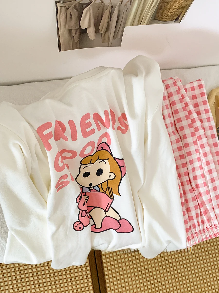 Pink Girl's Spwear Loose Long Sve round Ne Pullover Home Clothes Spring Autumn Comfortable Cotton Polyester Blend
Pink Girl's Spwear Loose Long Sve round Ne Pullover Home Clothes Spring Autumn Comfortable Cotton Polyester Blend