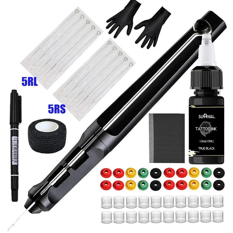 Hand Poke and Stick Tattoo Kit DIY with Tattoo Needle Ink Gloves Grommet Bandage for Body Art Accessories Tattoo Supplies
Hand Poke and Stick Tattoo Kit DIY with Tattoo Needle Ink Gloves Grommet Bandage for Body Art Accessories Tattoo Supplies