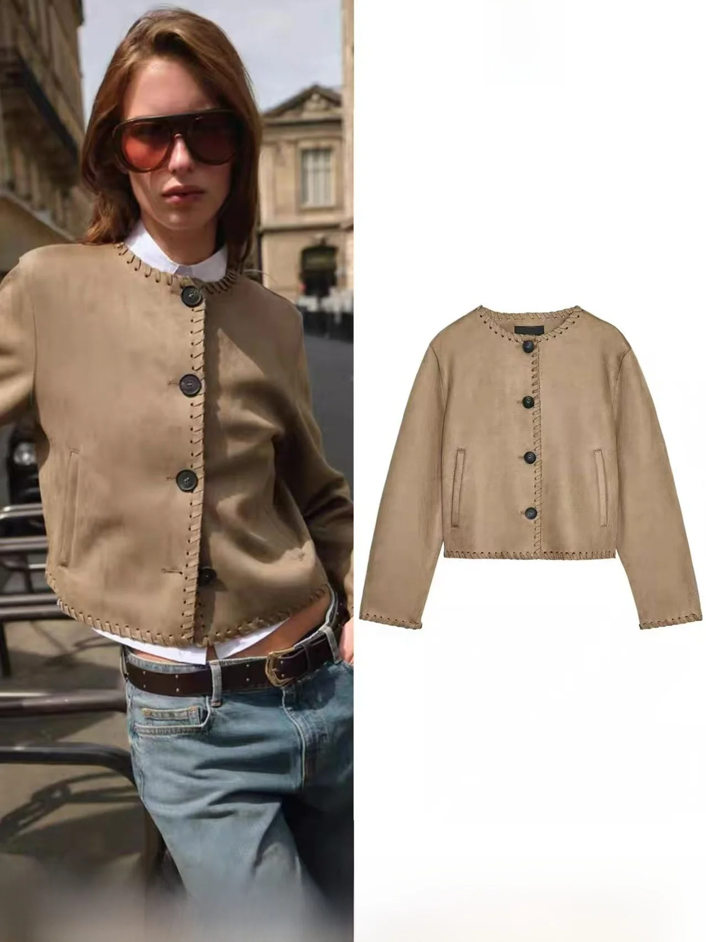 Новое осеннее поступление, женская универсальная круглая трикотажная куртка из бархатной искусственной замши с эффектом оленя, ort Sle 638239
Новое осеннее поступление, женская универсальная круглая трикотажная куртка из бархатной искусственной замши с эффектом оленя, ort Sle 638239