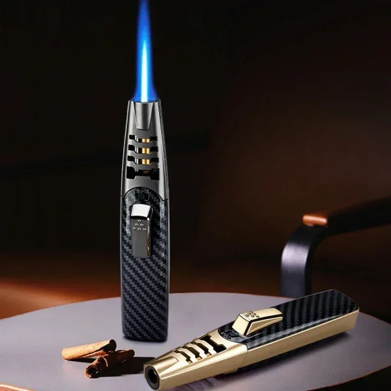 High Temperature Welding Gun Strong Firepower Butane Gas Lighter Safety Locked Fire Outdoor BBQ Kitchen Cigar Lighters Smoking
High Temperature Welding Gun Strong Firepower Butane Gas Lighter Safety Locked Fire Outdoor BBQ Kitchen Cigar Lighters Smoking