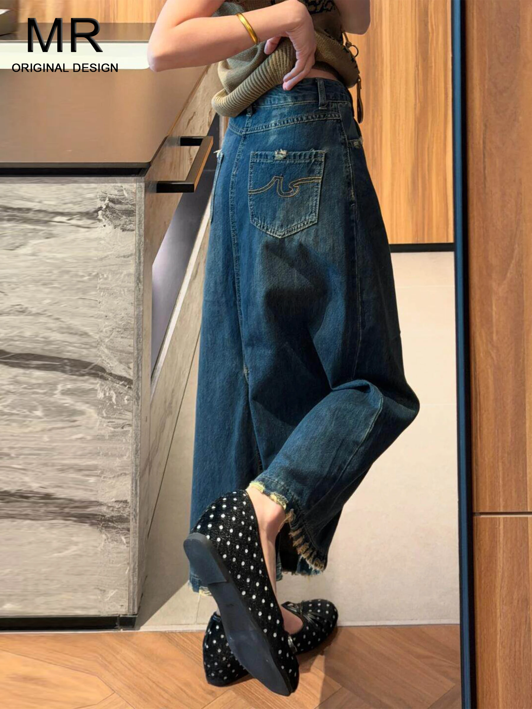 Retro Korean Blue Cool Style Half Skirt Women's Summer Washed Asymmetrical High Waist Straight Long Skirt Casual Fashion
Retro Korean Blue Cool Style Half Skirt Women's Summer Washed Asymmetrical High Waist Straight Long Skirt Casual Fashion