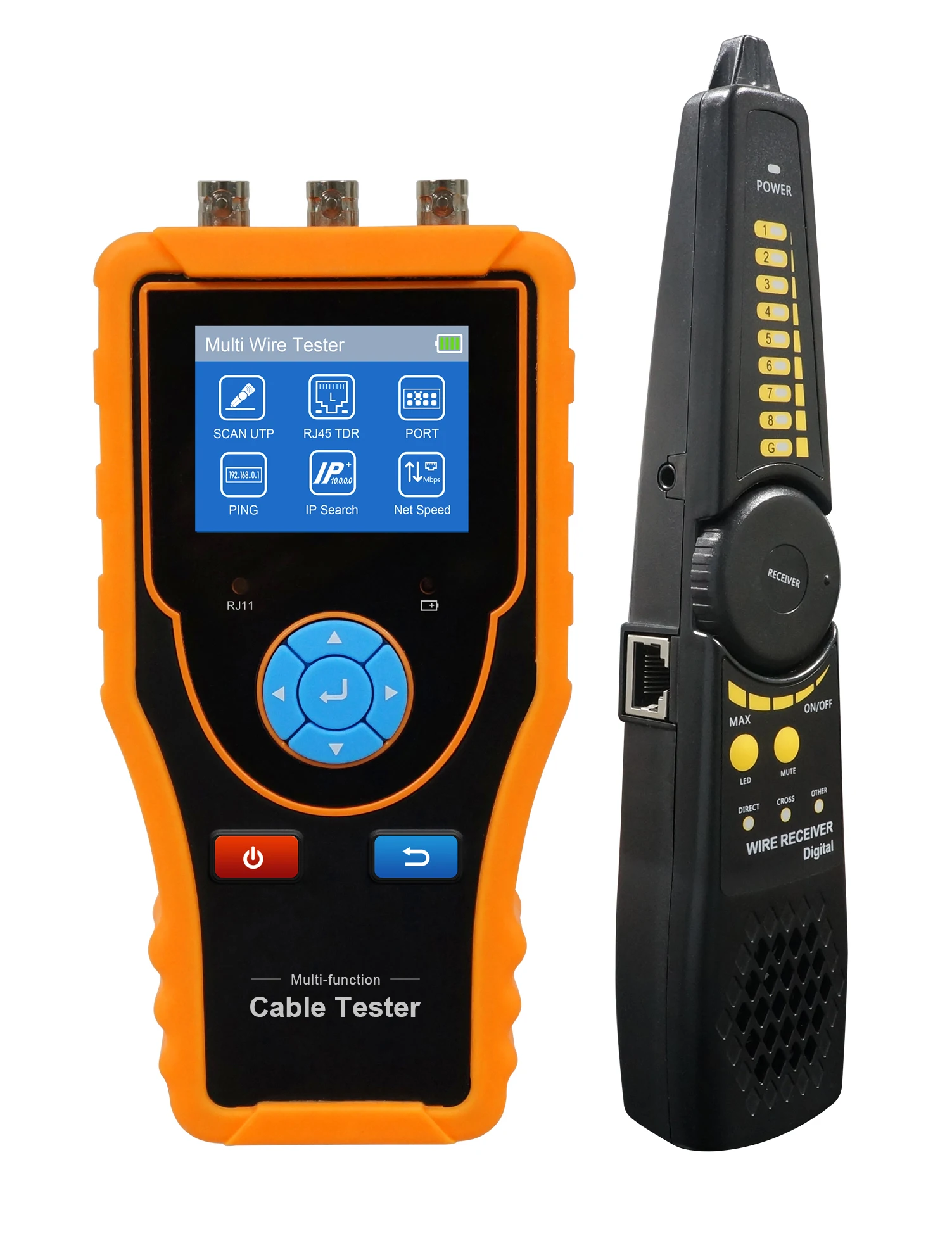 Аккумулятор 3.7V / 2000mAh, 2.4-дюймовый тестер сетевых кабелей RJ45, RJ11, BNC, цифровой трассировщик проводов с функцией тестирования по принципу пульсации порта (Ping Test)
Аккумулятор 3.7V / 2000mAh, 2.4-дюймовый тестер сетевых кабелей RJ45, RJ11, BNC, цифровой трассировщик проводов с функцией тестирования по принципу пульсации порта (Ping Test)