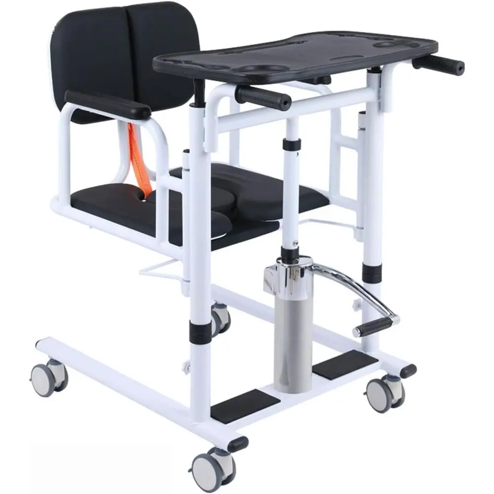 4-in-1 Adjustable Height Transfer Chair for Elderly and Home Use with Split Seat and Potty Option, Black Bathroom Wheelchair
4-in-1 Adjustable Height Transfer Chair for Elderly and Home Use with Split Seat and Potty Option, Black Bathroom Wheelchair