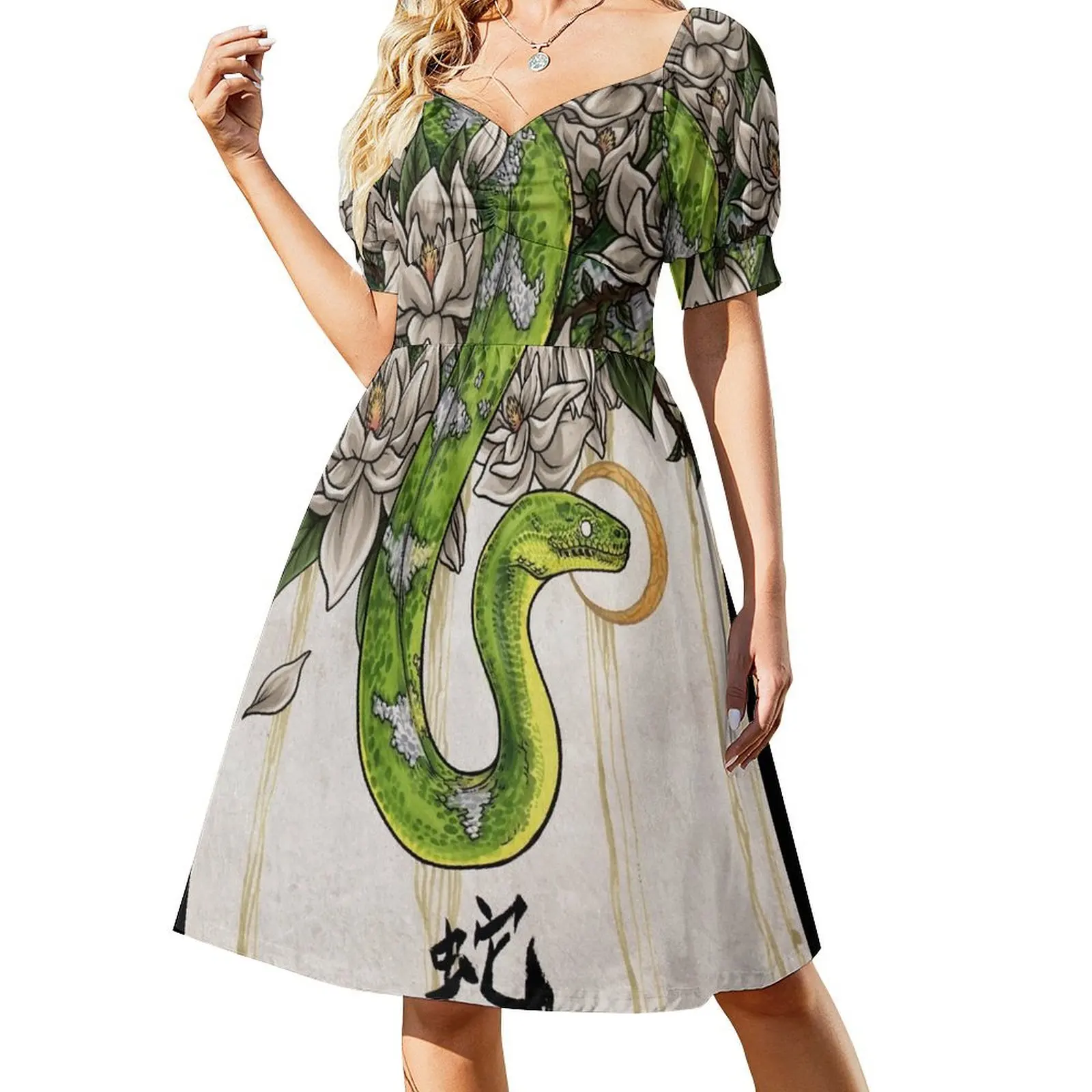 Snake Short Sleeved Dress women's summer jumpsuit Long dress woman dress women summer
Snake Short Sleeved Dress women's summer jumpsuit Long dress woman dress women summer