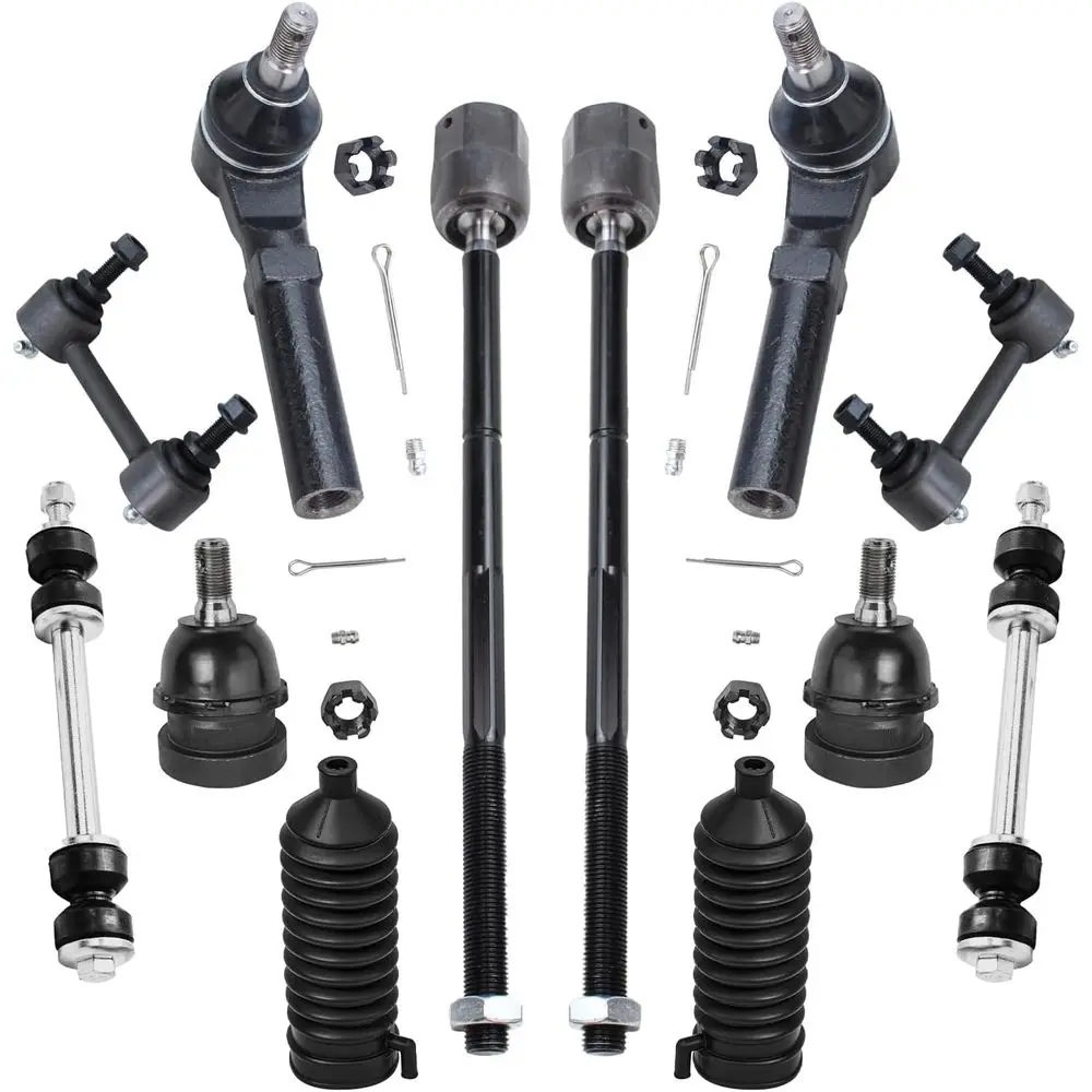 12pc Suspension Kit for 1994-2004 Ford Mustang, Tie Rods, Lower Ball Joints, Front & Rear Sway Bar Links, 1995-2004 Replacement
12pc Suspension Kit for 1994-2004 Ford Mustang, Tie Rods, Lower Ball Joints, Front & Rear Sway Bar Links, 1995-2004 Replacement