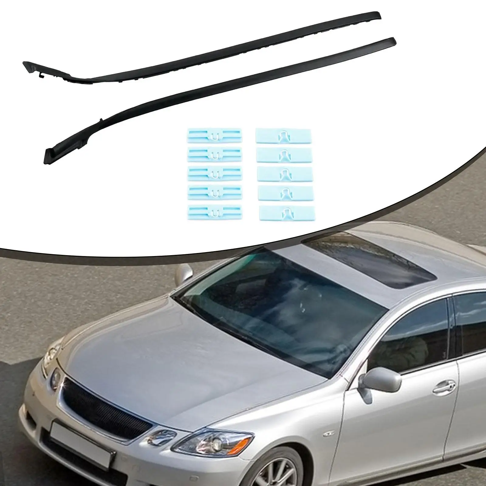 Windshield Pillar Molding Kit 75551-53020 Easy Installation with Clips 75552-53020 for IS250 IS350 Auto Accessories
Windshield Pillar Molding Kit 75551-53020 Easy Installation with Clips 75552-53020 for IS250 IS350 Auto Accessories